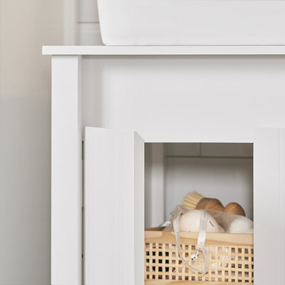 SoBuy | Meuble-lavabo | Armoire de salle de bain | Lavabo | Blanc | BZR101-W