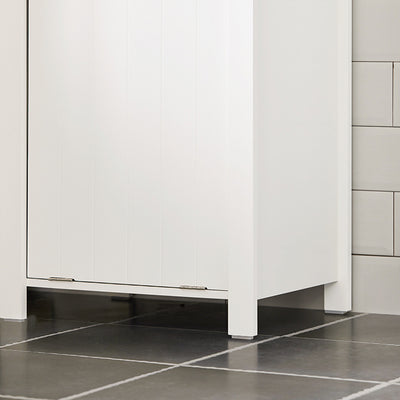 SoBuy | Armoire haute avec sac à linge pliable | Placard à linge étroit | Étagère de salle de bain | Blanc | BZR102-W