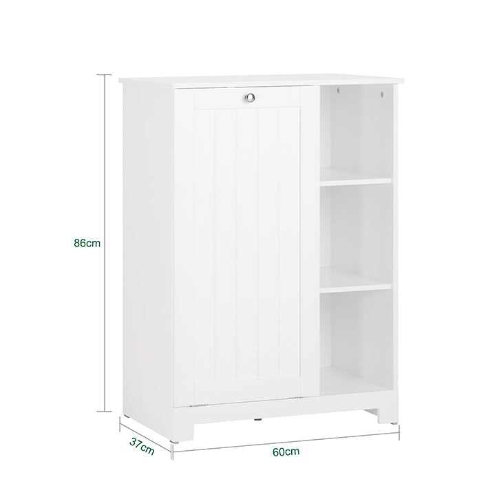 SoBuy | Armoire à linge avec sac à linge | Panier à linge | Blanc | BZR105-W 