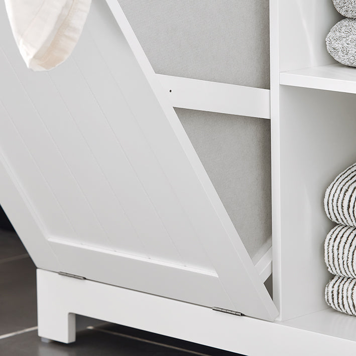 SoBuy | Armoire à linge avec sac à linge | Panier à linge | Blanc | BZR105-W 