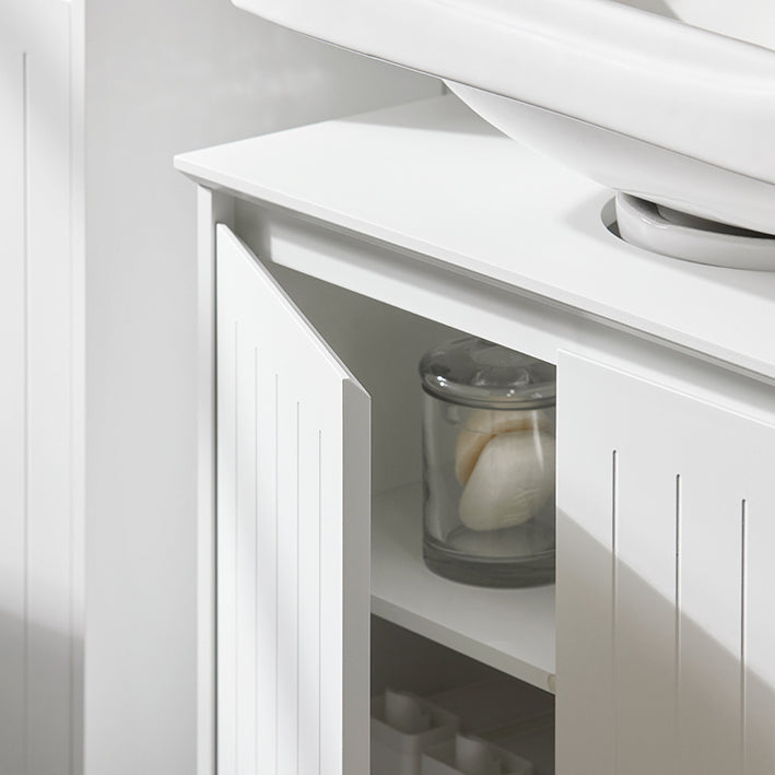 SoBuy | Mobile sottolavabo | Mobile bagno | Lavabo | Bianco | BZR108-II-W