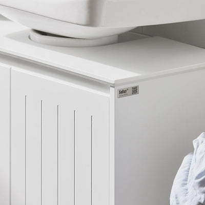 SoBuy | Mobile sottolavabo | Mobile bagno | Lavabo | Bianco | BZR108-II-W