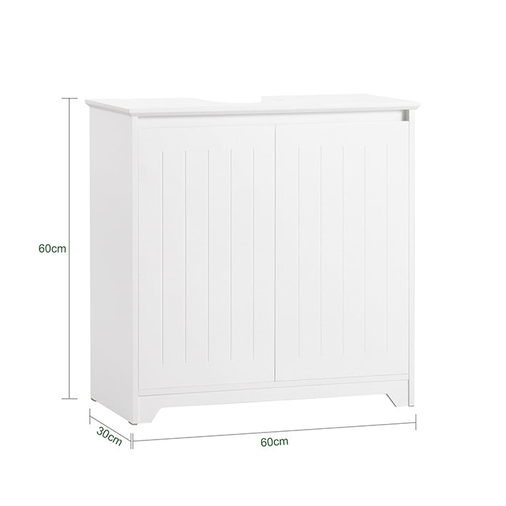 SoBuy | Meuble-lavabo | Armoire de salle de bain | Lavabo | Blanc | BZR108-W 