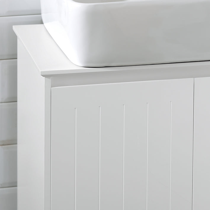 SoBuy | Meuble-lavabo | Armoire de salle de bain | Lavabo | Blanc | BZR108-W 