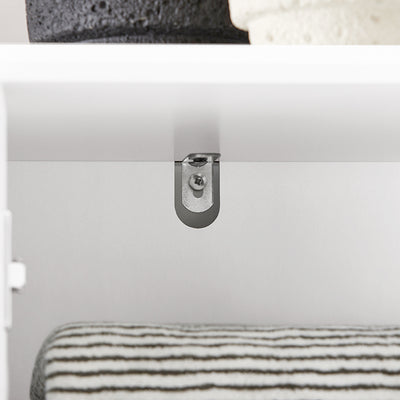 SoBuy | Armoire haute | Meuble de salle de bain | Étagère de salle de bain | Mobilier de salle de bain | Blanc | BZR109-W 