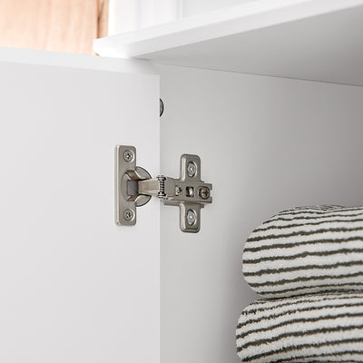 SoBuy | Armoire haute | Meuble de salle de bain | Étagère de salle de bain | Mobilier de salle de bain | Blanc | BZR109-W 