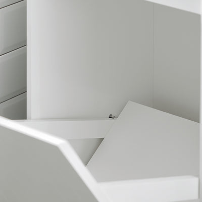 SoBuy | Armoire à linge | avec panier à linge pliable | Panier à linge | Blanc | BZR110-W 