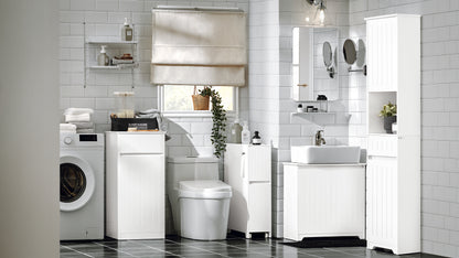 SoBuy | Meuble-lavabo | Armoire de salle de bain | Lavabo | Blanc | BZR108-W 