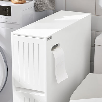 SoBuy | Nischenregal | Küchenregal | Rollwagen | Badmöbel | Weiß | BZR111-W