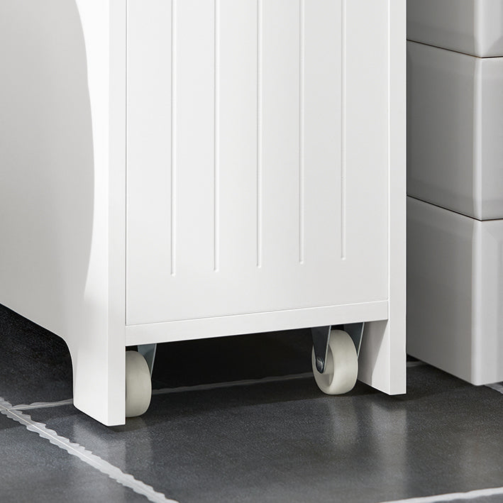 SoBuy | Scaffale a nicchia | Scaffale da cucina | Carrello di servizio | Mobiletto da bagno | Bianco | BZR111-W