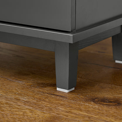 SoBuy | Armoire haute | Meuble de salle de bain | Étagère de salle de bain | Gris foncé | BZR112-DG 