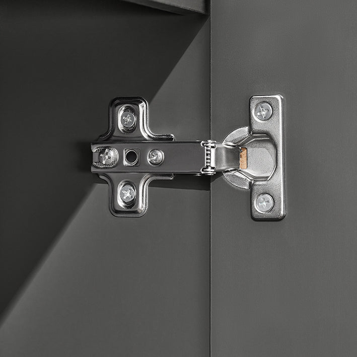 SoBuy | Armoire haute | Meuble de salle de bain | Étagère de salle de bain | Gris foncé | BZR112-DG 