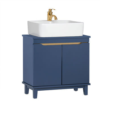 SoBuy | Meuble-lavabo | Armoire de salle de bain | Lavabo | Bleu | BZR113-B 