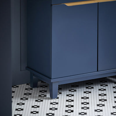 SoBuy | Meuble-lavabo | Armoire de salle de bain | Lavabo | Bleu | BZR113-B 