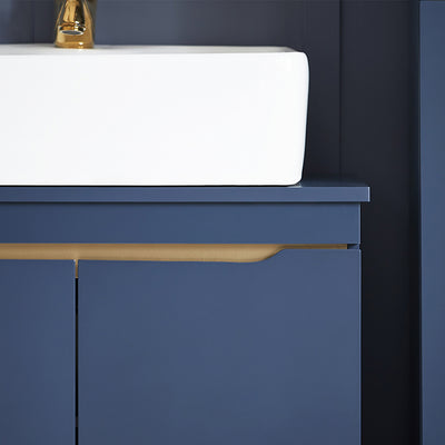 SoBuy | Meuble-lavabo | Armoire de salle de bain | Lavabo | Bleu | BZR113-B 