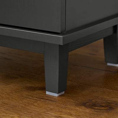 SoBuy | Waschbeckenunterschrank | Badschrank | Waschtisch | Dunkelgrau | BZR113-DG