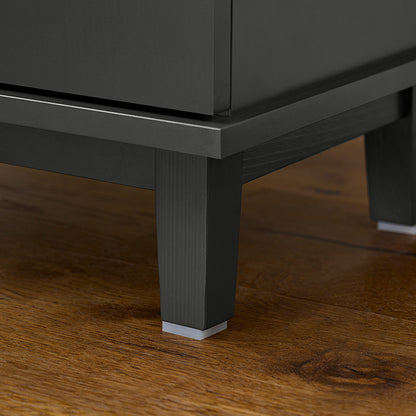 SoBuy | Waschbeckenunterschrank | Badschrank | Waschtisch | Dunkelgrau | BZR113-DG