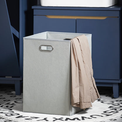 SoBuy | Armoire à linge avec sac à linge | Panier à linge | Bleu | BZR114-B 