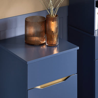 SoBuy | Armoire à linge avec sac à linge | Panier à linge | Bleu | BZR114-B 