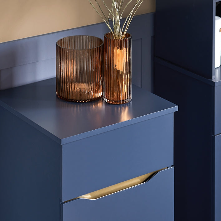 SoBuy | Armoire à linge avec sac à linge | Panier à linge | Bleu | BZR114-B 