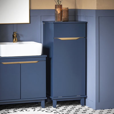 SoBuy | Armoire à linge avec sac à linge | Panier à linge | Bleu | BZR114-B 