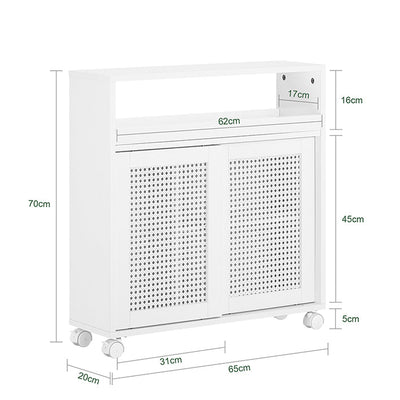 SoBuy | Étagère de Niche | Meuble de Cuisine | Chariot de Rangement | Meuble de Salle de Bain | Blanc | BZR119-W