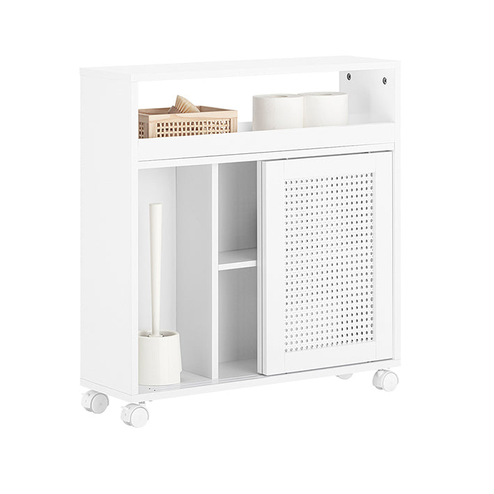 SoBuy | Étagère de Niche | Meuble de Cuisine | Chariot de Rangement | Meuble de Salle de Bain | Blanc | BZR119-W