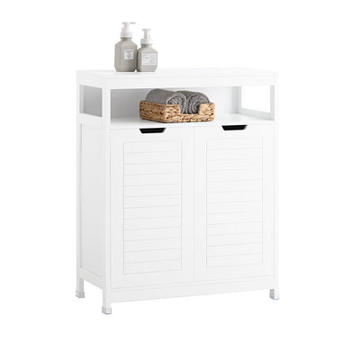 SoBuy | Mobile bagno | Armadietto da bagno | Mobili da bagno | Credenza | Armadio da corridoio | Bianco | BZR121-W