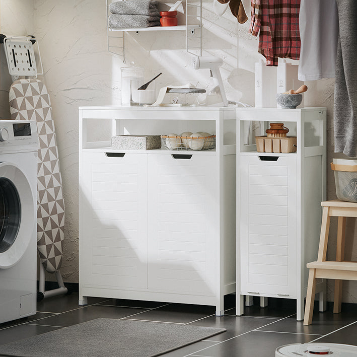 SoBuy | Mobile bagno | Armadietto da bagno | Mobili da bagno | Credenza | Armadio da corridoio | Bianco | BZR121-W