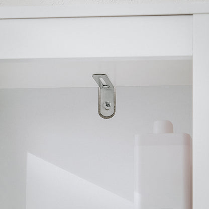 SoBuy | Hochschrank mit Wäschesack | Badschrank | Wäscheschrank | Badregal | Weiß | BZR123-W