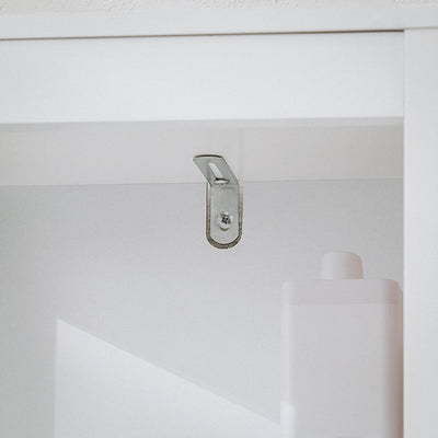 SoBuy | Armadietto alto con sacco portabiancheria | Armadietto da bagno | Mobile portabiancheria | Scaffale da bagno | Bianco | BZR123-W
