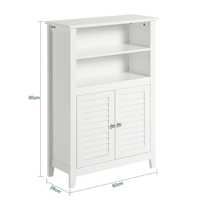 SoBuy | Mobiletto da bagno | Armadietto da bagno | Armadietto da corridoio bianco | BZR13-W