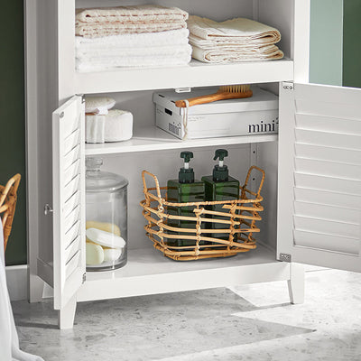 SoBuy | Mobiletto da bagno | Armadietto da bagno | Armadietto da corridoio bianco | BZR13-W