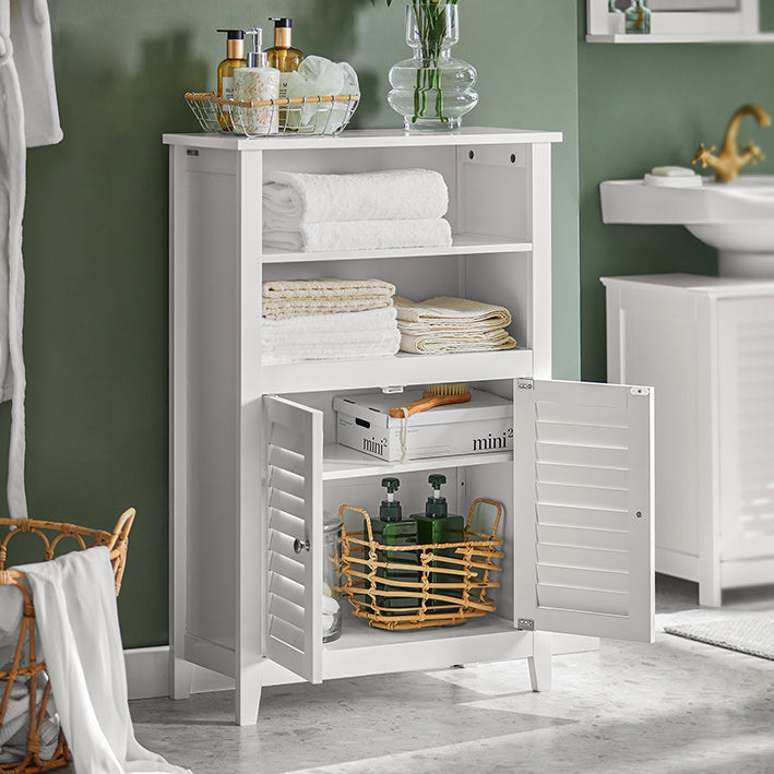 SoBuy | Mobiletto da bagno | Armadietto da bagno | Armadietto da corridoio bianco | BZR13-W