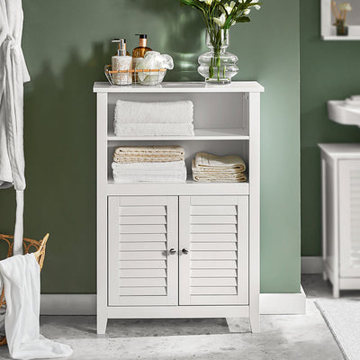 SoBuy | Mobiletto da bagno | Armadietto da bagno | Armadietto da corridoio bianco | BZR13-W