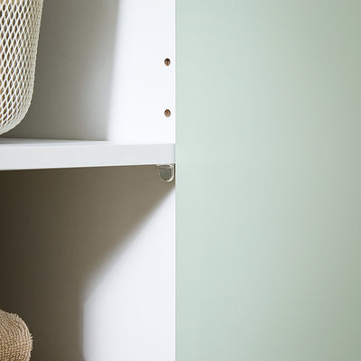 SoBuy | Meuble de salle de bain à 2 portes | Armoire de salle de bain | Buffet | Meuble d'entrée | Blanc-Vert | BZR138-GR 