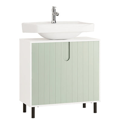 SoBuy | Mobile sottolavabo | Mobile bagno | Lavabo | Bianco-Verde | BZR139-GR