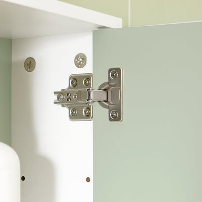 SoBuy | Pensile con ante | Armadietto da parete | Mobiletto da bagno | Mobiletto portafarmaci | Bianco-Verde | BZR140-GR