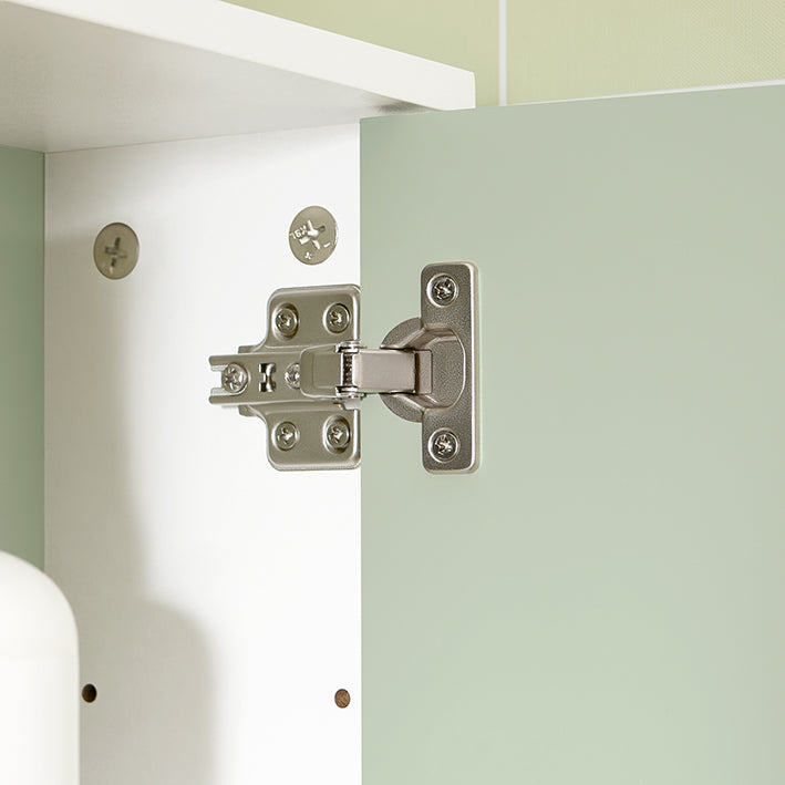 SoBuy | Pensile con ante | Armadietto da parete | Mobiletto da bagno | Mobiletto portafarmaci | Bianco-Verde | BZR140-GR