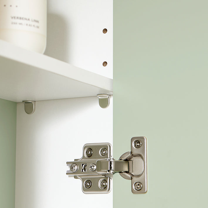 SoBuy | Pensile con ante | Armadietto da parete | Mobiletto da bagno | Mobiletto portafarmaci | Bianco-Verde | BZR140-GR
