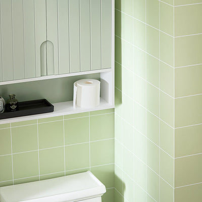 SoBuy | Pensile con ante | Armadietto da parete | Mobiletto da bagno | Mobiletto portafarmaci | Bianco-Verde | BZR140-GR