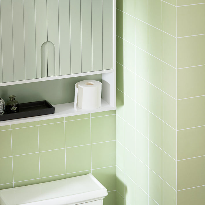 SoBuy | Pensile con ante | Armadietto da parete | Mobiletto da bagno | Mobiletto portafarmaci | Bianco-Verde | BZR140-GR