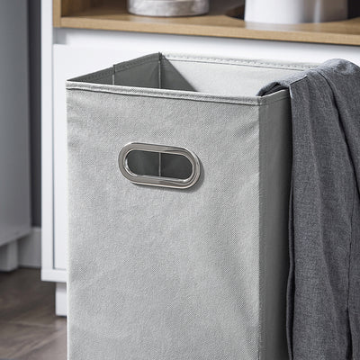 SoBuy | Armoire à linge avec sac à linge pliable | Panier à linge | Coffre à linge | BZR146-W 