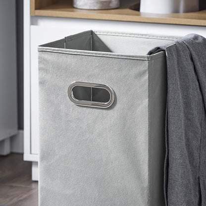 SoBuy | Armoire à linge avec sac à linge pliable | Panier à linge | Coffre à linge | BZR146-W 