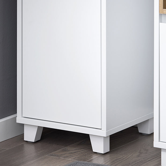 SoBuy | Armoire de salle de bain haute | Meuble de rangement pour salle de bain | Armoire de salle de bain blanche | BZR147-W 