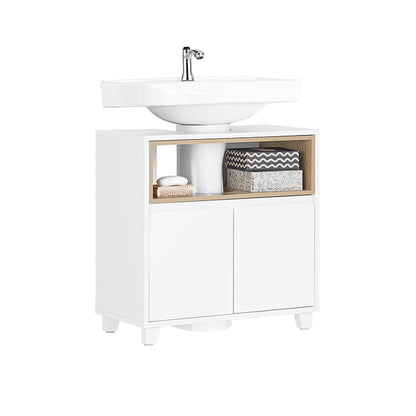 SoBuy | Meuble-lavabo | Armoire de salle de bain | Meuble-lavabo | BZR148-W 