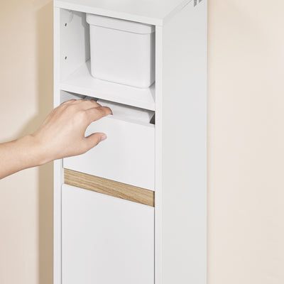 Prévente | Meuble de salle de bain SoBuy | Idéal pour les petits espaces | Meuble de salle de bain avec tiroir | 20 x 96 x 20 cm | BZR151-W