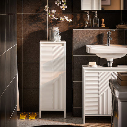 Vorverkauf | SoBuy | Wäscheschrank mit Wäschesack | Wäschesammler | Wäschekorb Weiß | BZR154-W