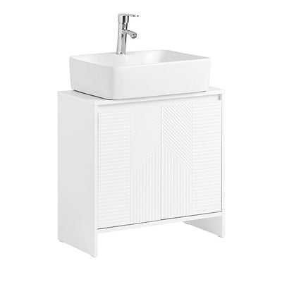 SoBuy | Mobile sottolavabo | Mobile bagno | Mobile bagno bianco | BZR157-W