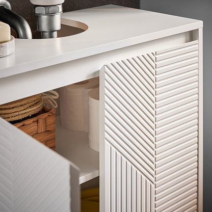 SoBuy | Meuble-lavabo | Armoire de salle de bain | Meuble de salle de bain blanc | BZR157-W 